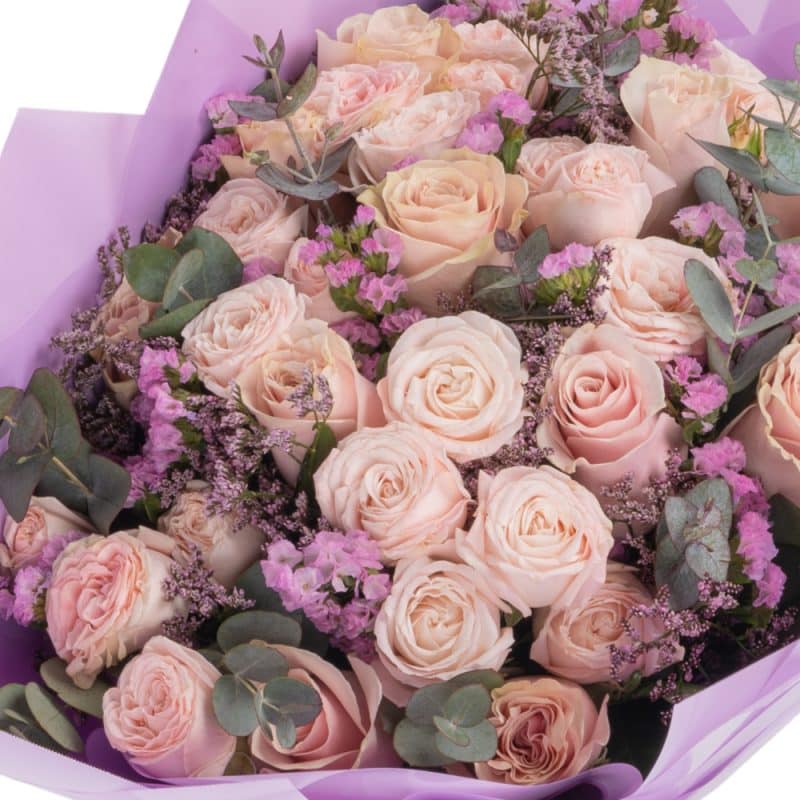 Peach Spray Roses Bouquet - Image 2