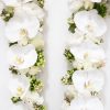 close up of phalaenopsis orchids and flowers