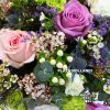 pink, purple, green and white flower arrangement