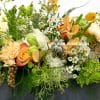 orange, cream and white flowers