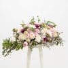Long and low table design with flowers