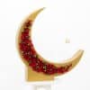 Gold and red crescent moon
