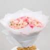 Pink mixed flower bouquet with paper