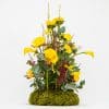 yellow secret garden flower arrangement