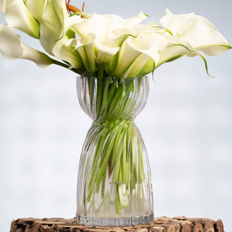 Crystal Luxe: White Calla Lilies & Golden Touch