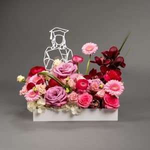 Radiant Garden Bouquet – Gerbera, Pink Roses & Ranunculus Floral Joy