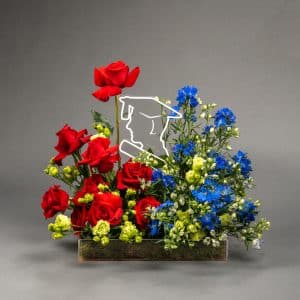 Elegant Embrace – Red Rose & Eustoma