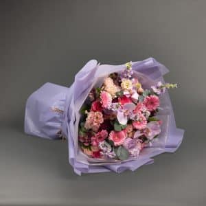 Pink Rose and Gerbera-Blush Harmony