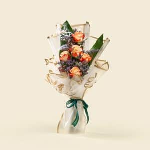Peach Roses Bouquet