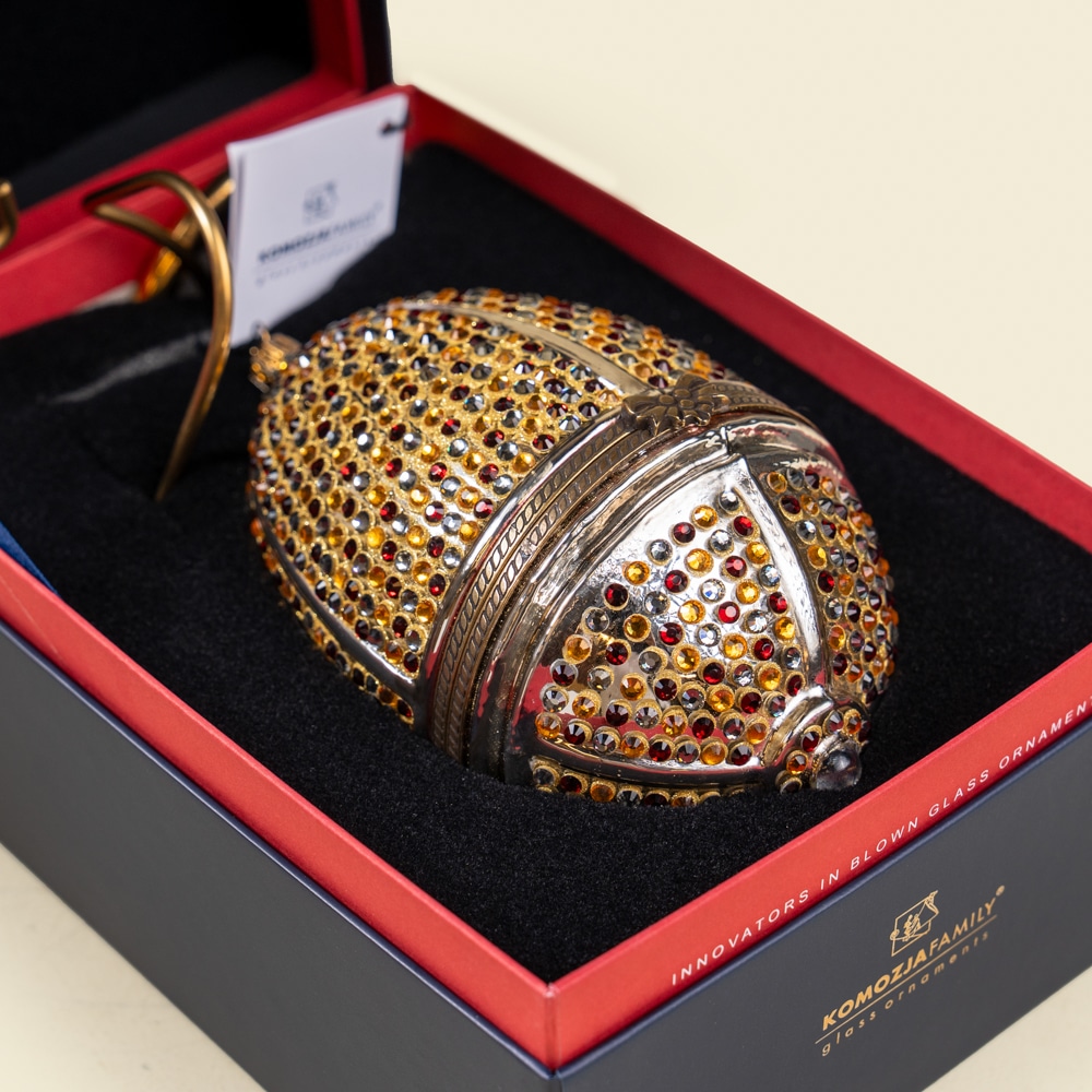 1.3 Leopard Hinged Fabergé-Style Egg – Handcrafted Luxury Ornament