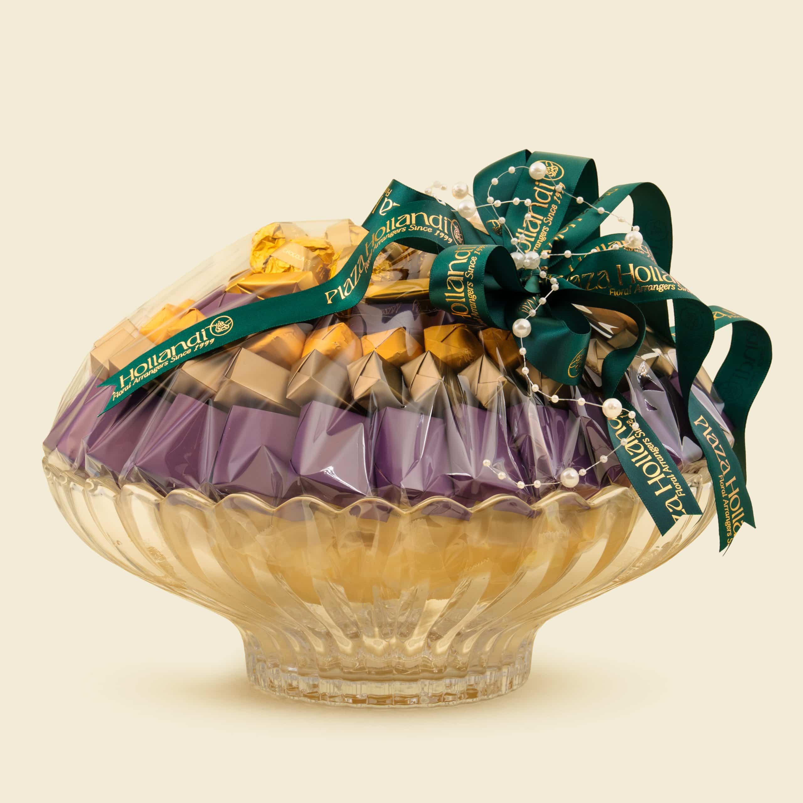 7 Classic Assorted Chocolate Serving Glass Bowl