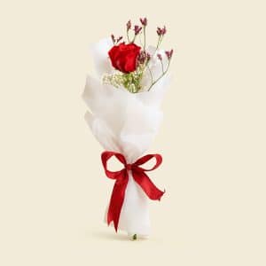 Qatar National Day Bouquet – Red Rose, Baby’s Breath & Limonium